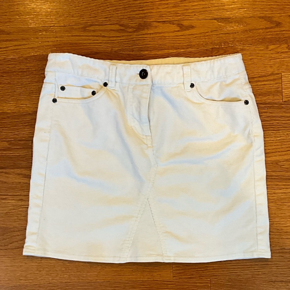 Kenar Cream Corduroy skirt
